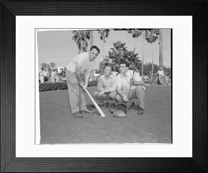 Framed Print : Yogi Berra Playing Golf with Baseball Bat Framed Print : Yogi Berra Playing Golf with Baseball Bat