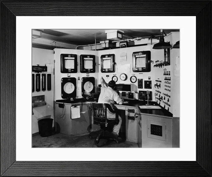 Framed Print : Man In Control Room Of Nuclear Reactor Framed Print : Man In Control Room Of Nuclear Reactor