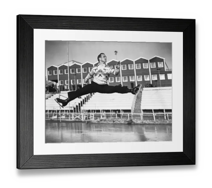 Framed Print : Figure Skater Dick Button Framed Print : Figure Skater Dick Button