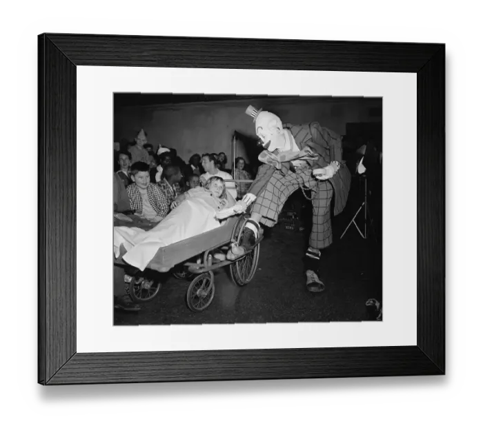 Framed Print : Jimmy Stewar Entertaining Patients Framed Print : Jimmy Stewar Entertaining Patients