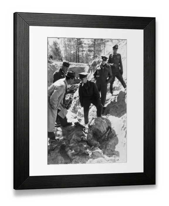 Framed Print : Mass Grave Found In Poland 1952 Framed Print : Mass Grave Found In Poland 1952