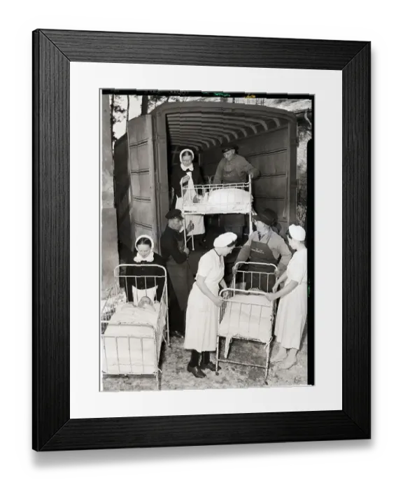 Framed Print : Nurses At Berlin Maternity Hospital Framed Print : Nurses At Berlin Maternity Hospital