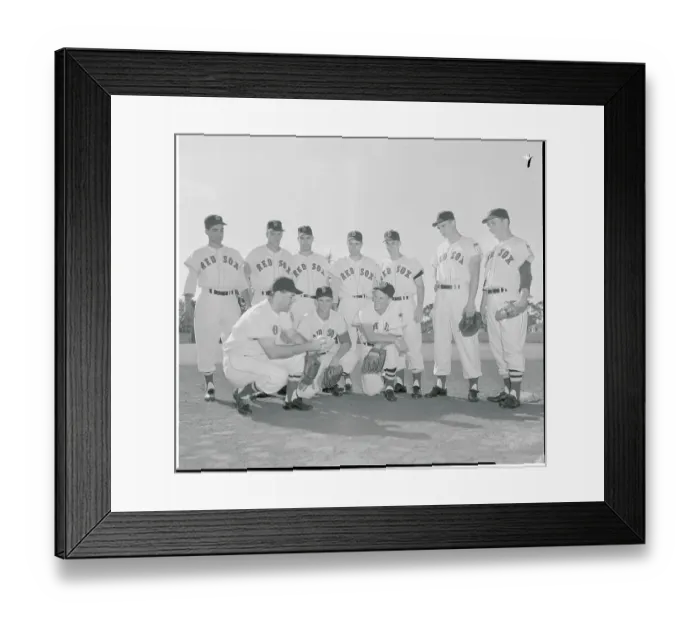 Framed Print : Boston Red Sox Manager and Players at Camp Framed Print : Boston Red Sox Manager and Players at Camp