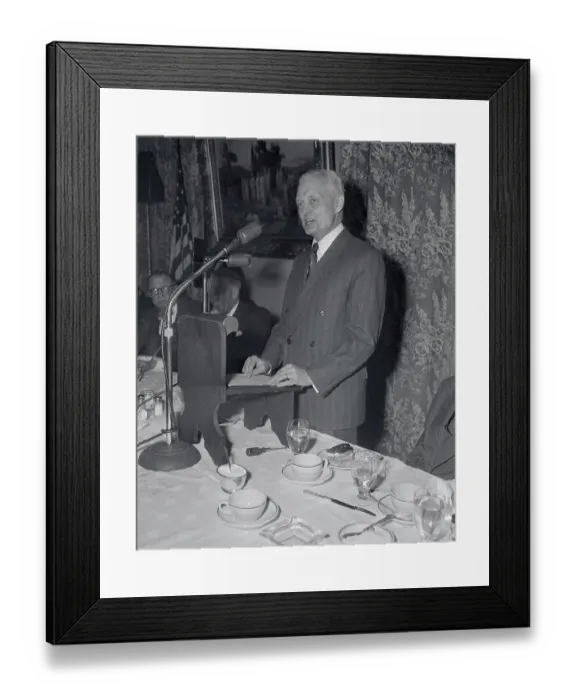 Framed Print : Governor Sherman Adams Giving Speech Framed Print : Governor Sherman Adams Giving Speech