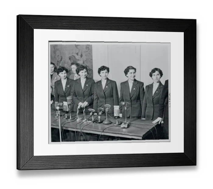 Framed Print : Dionne Quintuplets Attending Press Conference Framed Print : Dionne Quintuplets Attending Press Conference
