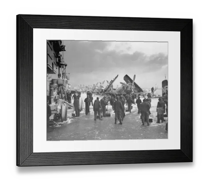 Framed Print : Crewmen Clearing Deck of USS Essex Framed Print : Crewmen Clearing Deck of USS Essex