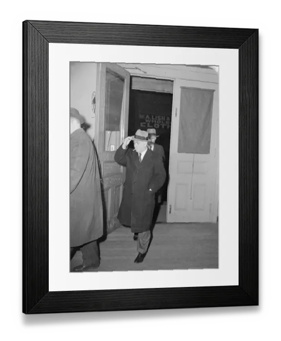 Framed Print : Frankie Carbo Entering Police Station Framed Print : Frankie Carbo Entering Police Station