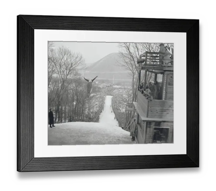 Framed Print : Art Devlin Performing a Ski Jump Framed Print : Art Devlin Performing a Ski Jump