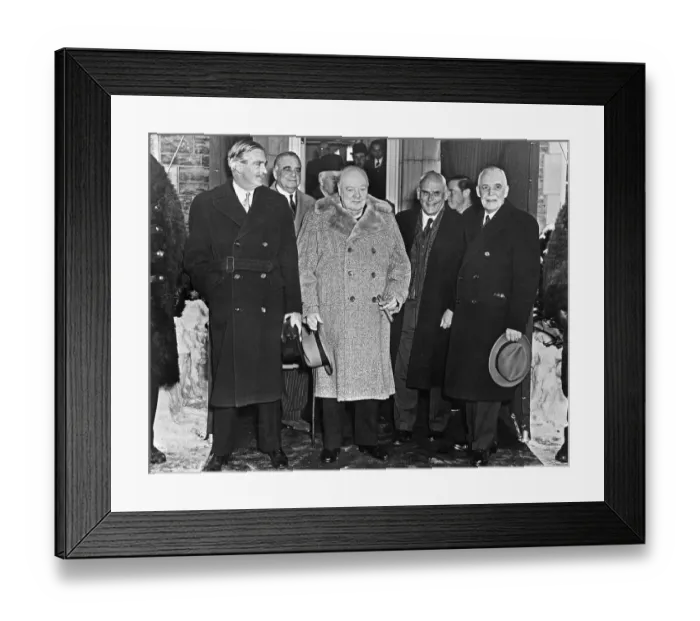 Framed Print : Winston Churchill with Colleagues Framed Print : Winston Churchill with Colleagues