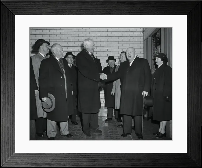Framed Print : Winston Churchill and Bernard Baruch with Onlookers Framed Print : Winston Churchill and Bernard Baruch with Onlookers