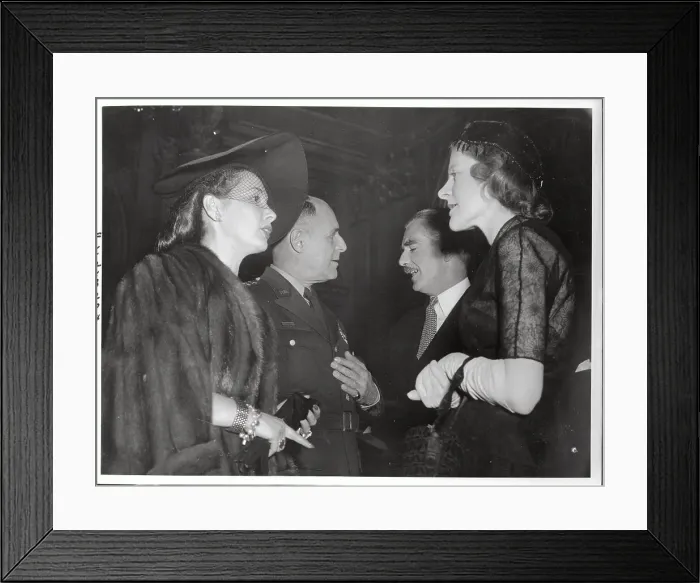 Framed Print : General Ridgeway and Others Attending Elysee Reception Framed Print : General Ridgeway and Others Attending Elysee Reception