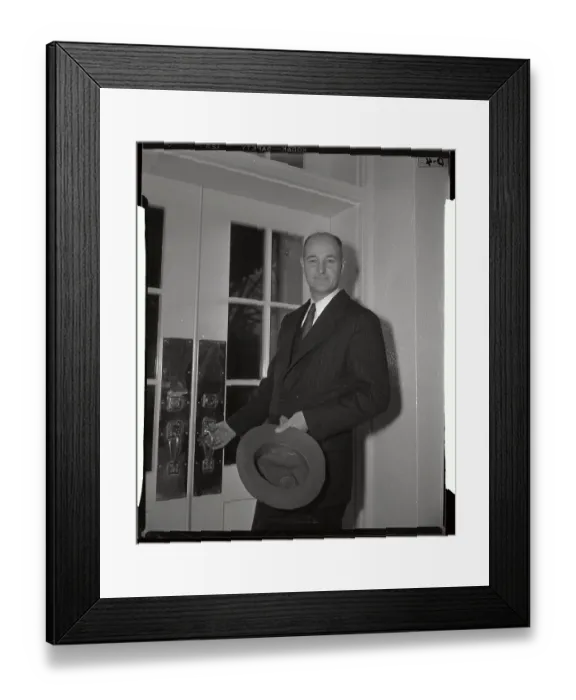 Framed Print : George Kennan Pausing at Door Framed Print : George Kennan Pausing at Door