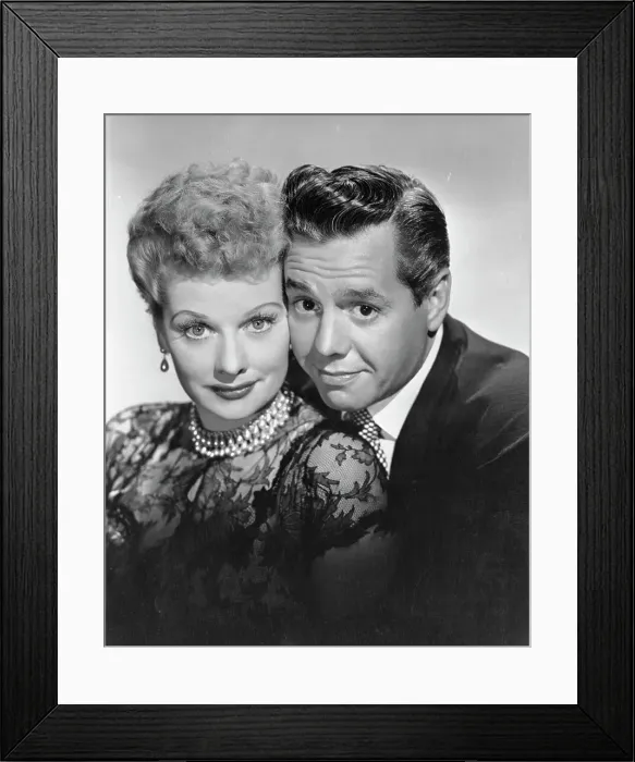 Framed Print : Lucille Ball and Desi Arnaz