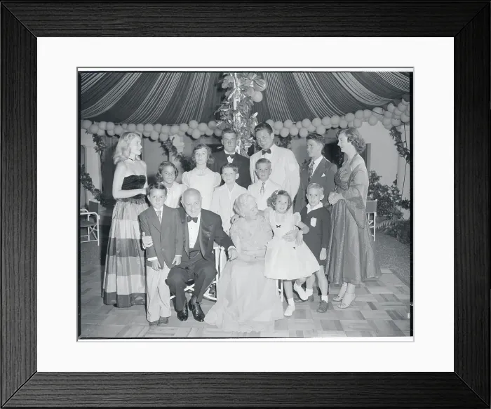 Framed Print : Cecil B. DeMille Posing With Wife and Grandchildren Framed Print : Cecil B. DeMille Posing With Wife and Grandchildren