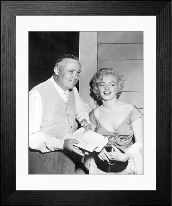 Framed Print : Henry Hathaway and Marilyn Monroe Framed Print : Henry Hathaway and Marilyn Monroe