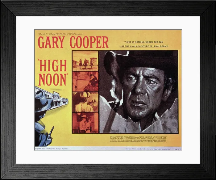 Framed Print : Movie Poster for High Noon
