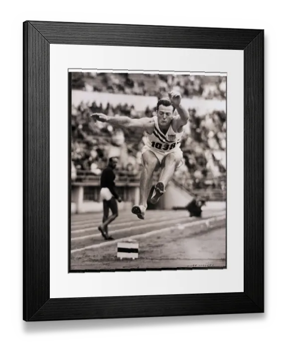 Framed Print : Bob Mathias in Broad Jump at Olympics Framed Print : Bob Mathias in Broad Jump at Olympics