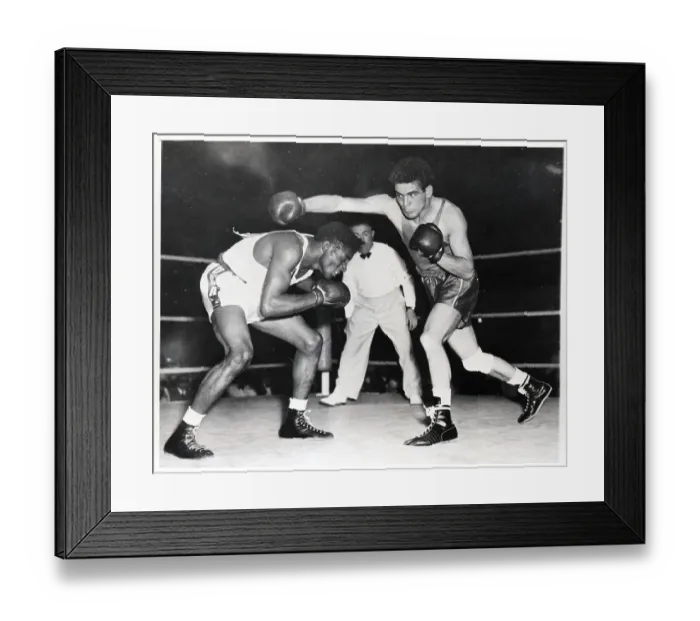 Framed Print : Floyd Patterson Ducking Omar Tebbuka Framed Print : Floyd Patterson Ducking Omar Tebbuka