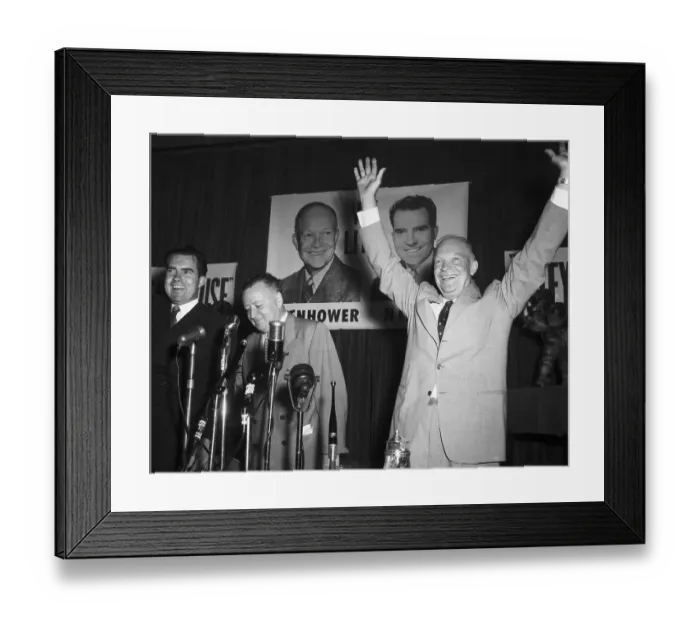 Framed Print : Eisenhower Campaigning with Nixon Framed Print : Eisenhower Campaigning with Nixon