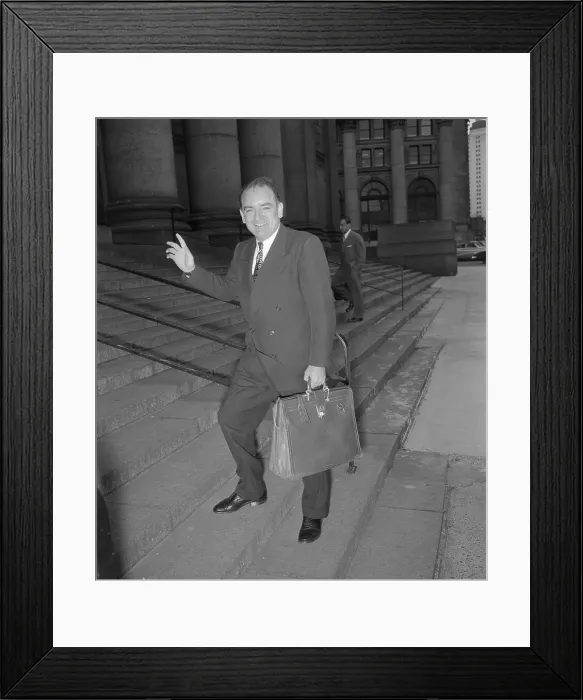 Framed Print : Joe McCarthy Walking up Steps Framed Print : Joe McCarthy Walking up Steps
