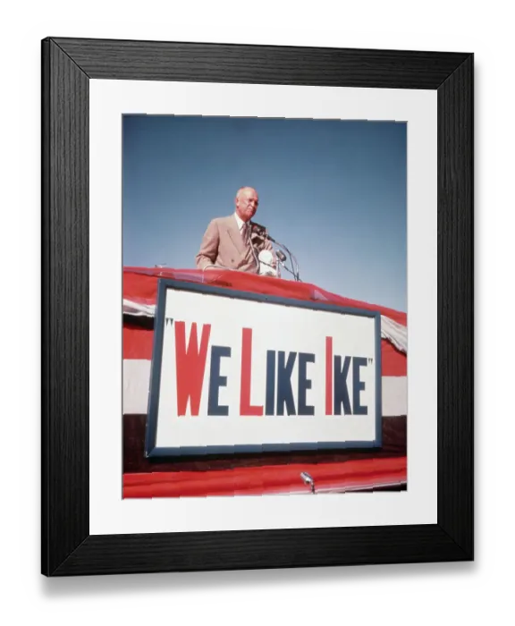 Framed Print : General Dwight Eisenhower Campaigning Framed Print : General Dwight Eisenhower Campaigning
