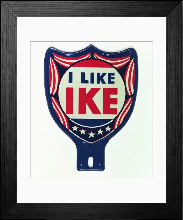 Framed Print : I Like Ike Campaign Plate Framed Print : I Like Ike Campaign Plate