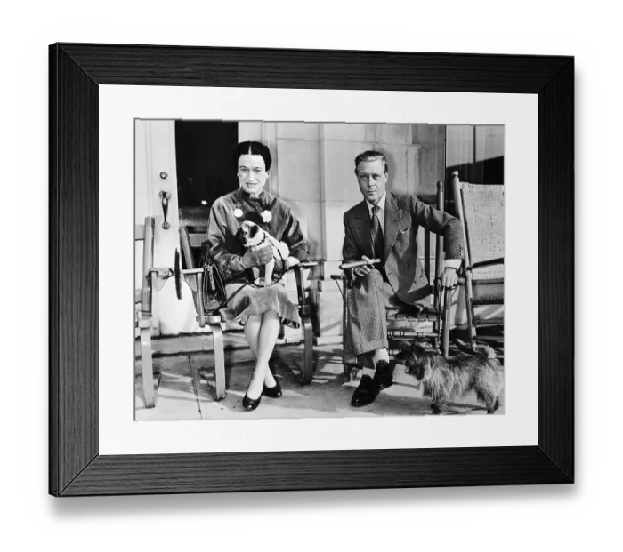 Framed Print : Duke and Duchess of Windsor Sitting Outside Framed Print : Duke and Duchess of Windsor Sitting Outside