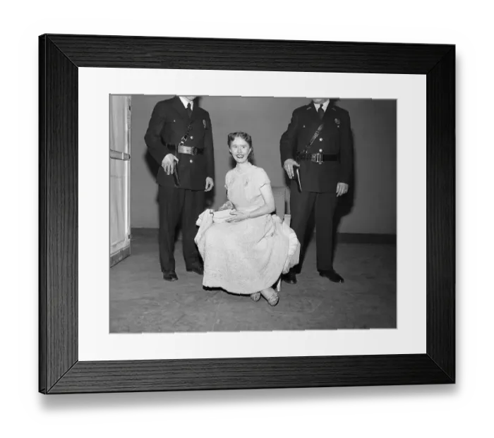 Framed Print : Photographer Mary Joe Connolly Modeling Expensive Pearl Dress Framed Print : Photographer Mary Joe Connolly Modeling Expensive Pearl Dress