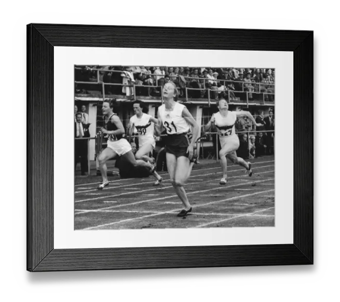 Framed Print : Women Running 80 Meter Hurdles