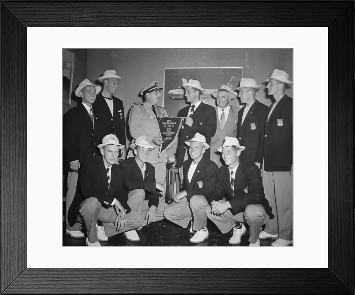 Framed Print : Navy Olympic Rowing Team Presenting Banner Framed Print : Navy Olympic Rowing Team Presenting Banner