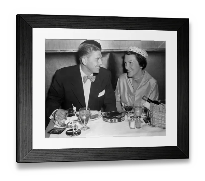Framed Print : Ronald Reagan Sharing Drinks with His Wife Framed Print : Ronald Reagan Sharing Drinks with His Wife