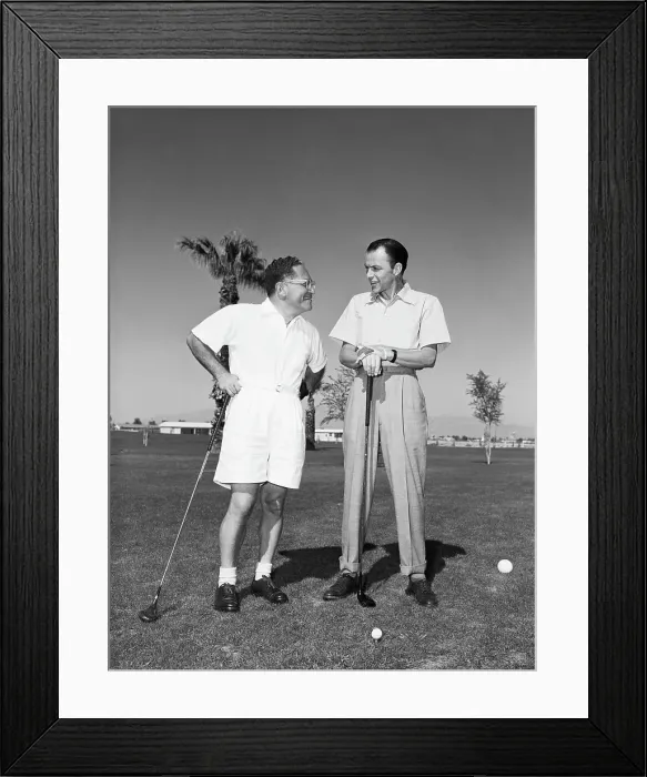 Framed Print : Frank Sinatra And Agent On Golf Course Framed Print : Frank Sinatra And Agent On Golf Course