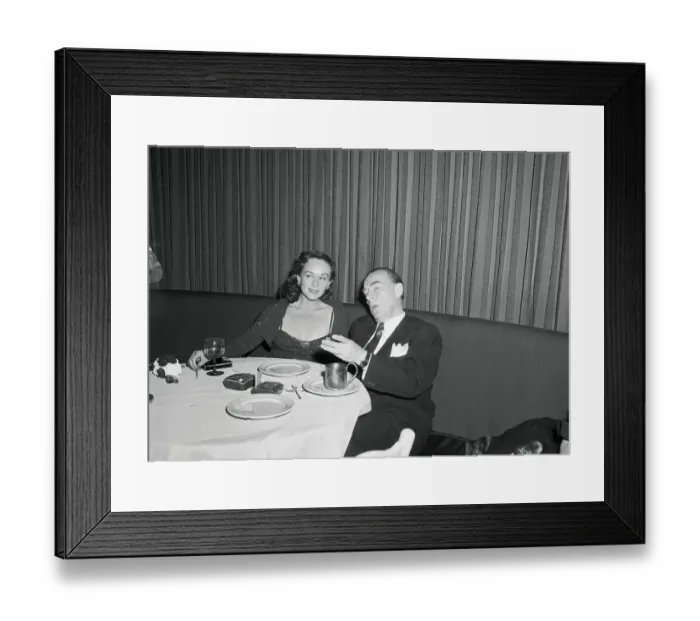 Framed Print : Paulette Goddard and Erich M. Remarque in El Morocco Booth Framed Print : Paulette Goddard and Erich M. Remarque in El Morocco Booth