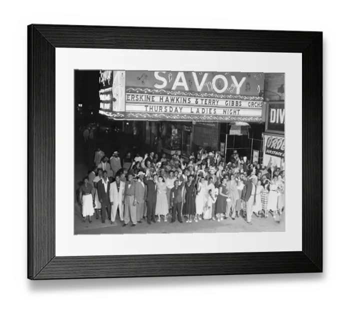 Framed Print : Crowd Outside the Savoy in Harlem Framed Print : Crowd Outside the Savoy in Harlem