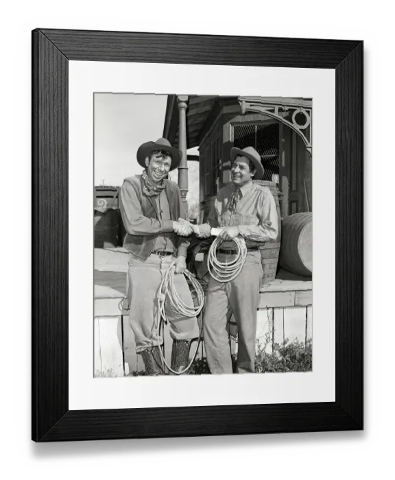 Framed Print : Slim Pickens and Will Rogers, Jr