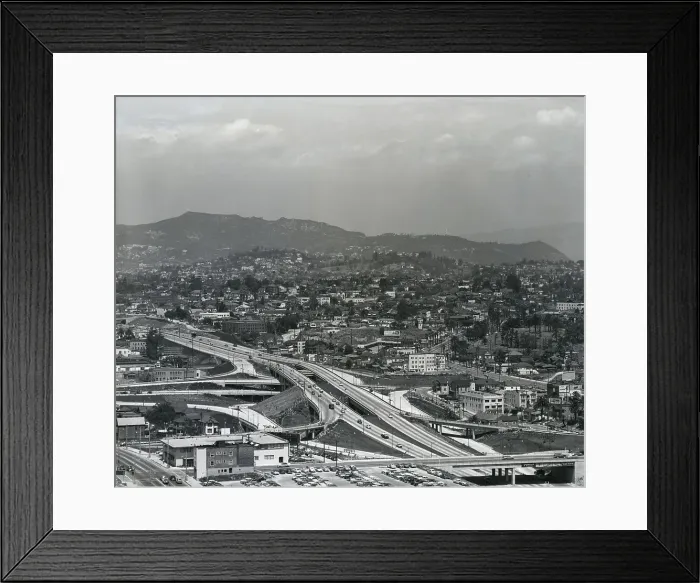 Framed Print : Aerial View Of Ca, Highways, Mts. Etc Framed Print : Aerial View Of Ca, Highways, Mts. Etc