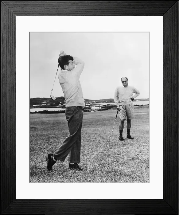Framed Print : John F. Kennedy Golfing in Bermuda Framed Print : John F. Kennedy Golfing in Bermuda