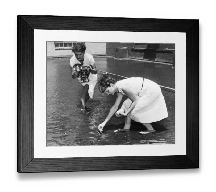 Framed Print : Jacqueline Bouvier Photographing Dale Chestnut Framed Print : Jacqueline Bouvier Photographing Dale Chestnut