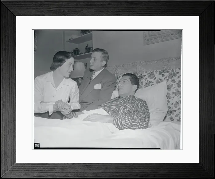 Framed Print : Jennings Lang in Hospital with Others Framed Print : Jennings Lang in Hospital with Others