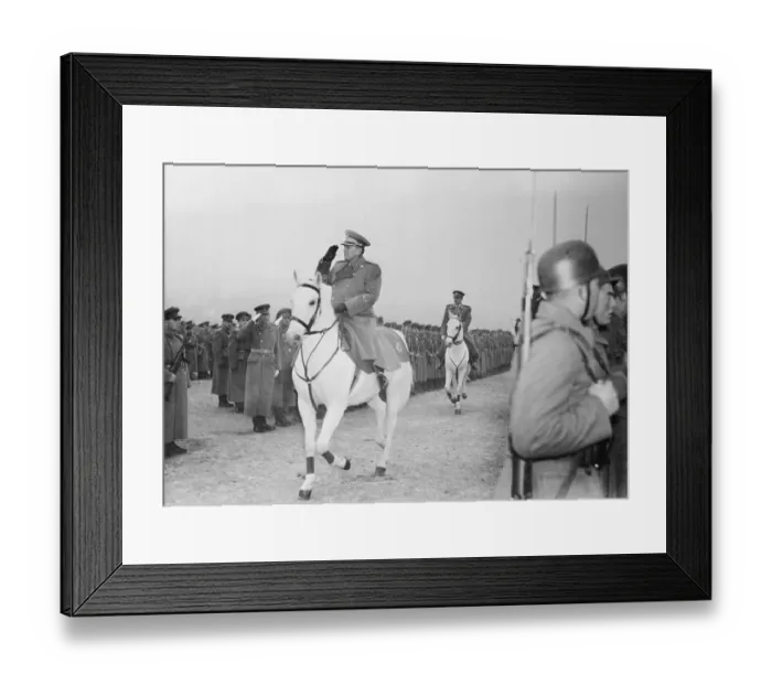 Framed Print : Josip Broz Tito Reviewing Troops