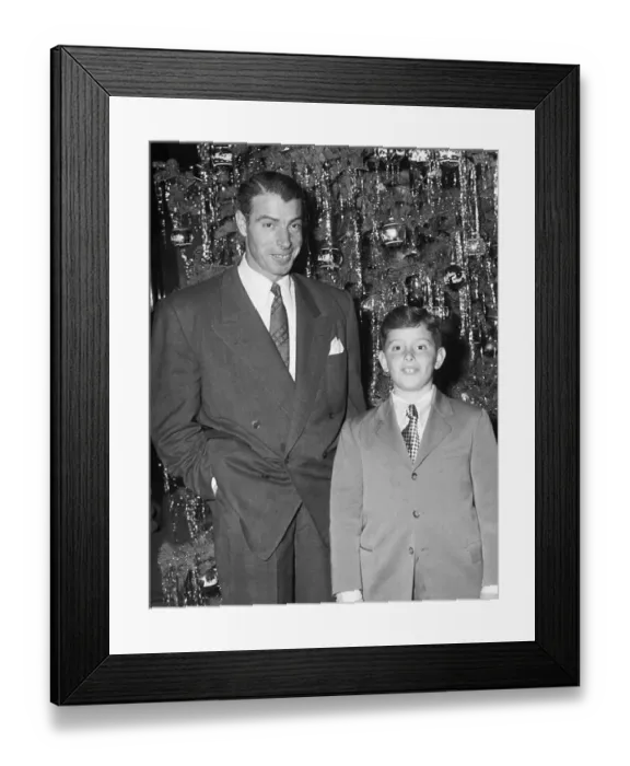 Framed Print : Joe DiMaggio and Son Framed Print : Joe DiMaggio and Son