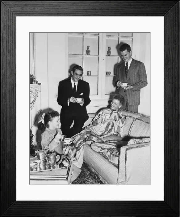 Framed Print : Mary Martin And Family Relax At Home Framed Print : Mary Martin And Family Relax At Home