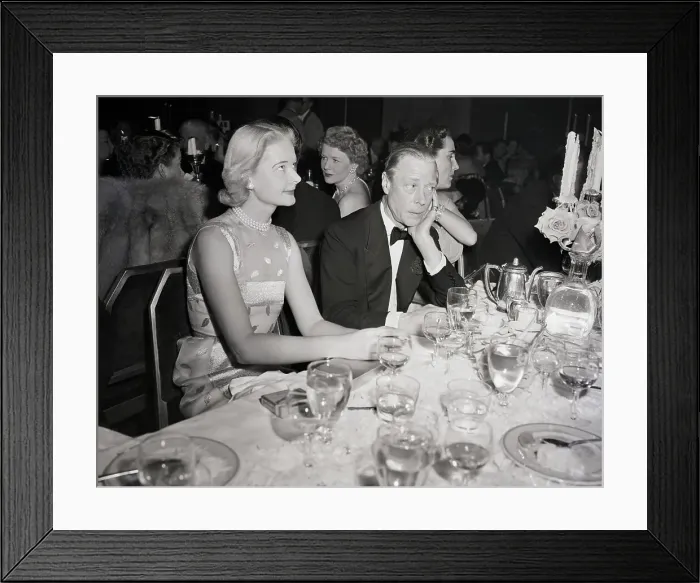 Framed Print : Duke Of Windsor with Mrs.Winston Guest Framed Print : Duke Of Windsor with Mrs.Winston Guest
