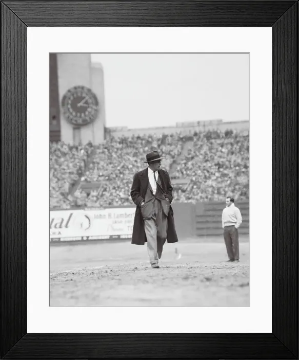 Framed Print : Cleveland Browns Coach Paul Brown on Football Field