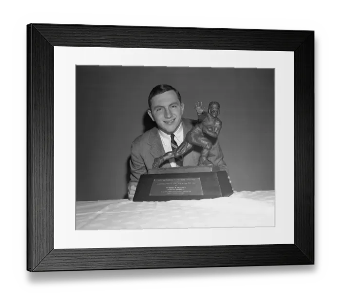 Framed Print : Dick Kazmaier with Trophy Framed Print : Dick Kazmaier with Trophy