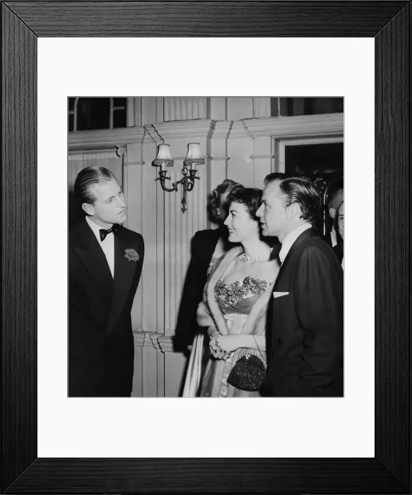 Framed Print : Prince Philip Greeting Frank Sinatra and Ava Gardner Framed Print : Prince Philip Greeting Frank Sinatra and Ava Gardner