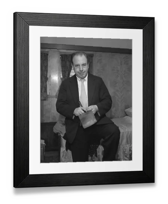 Framed Print : J.B. Priestley on a Ship Framed Print : J.B. Priestley on a Ship
