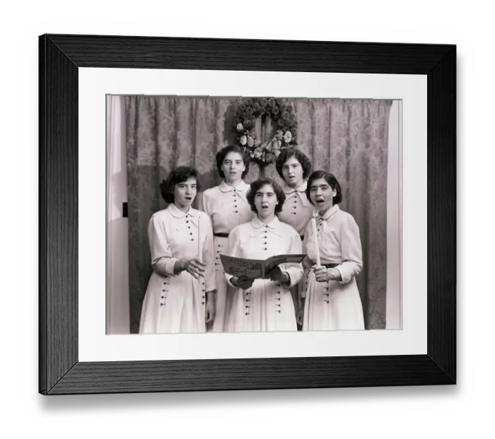 Framed Print : The Dionne Quintuplets Singing Framed Print : The Dionne Quintuplets Singing