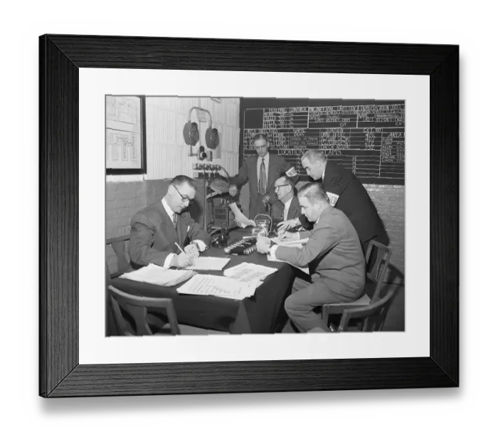 Framed Print : Air Raid Control Room Framed Print : Air Raid Control Room