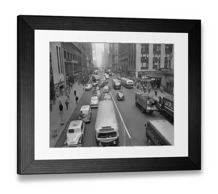 Framed Print : Traffic on 42nd Street Framed Print : Traffic on 42nd Street